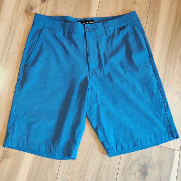 Travis Mathew Chino Golf Beck Performance Shorts Men's Size 32 Blue Stretch - Picture 1 of 13